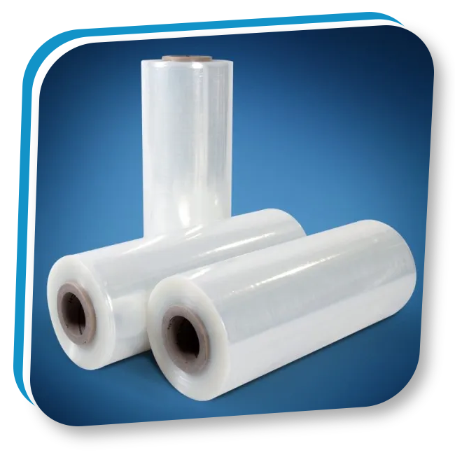 Rolls of clear stretch film
